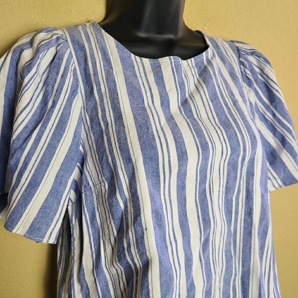 Cabi Linen Blend Striped Top - Picture 3 of 7